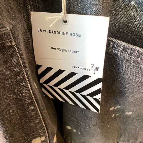 Sandrine Rose Free People denim overalls distressed painters ziggy black - Picture 16 of 16